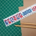 thumbnail image 3 of Justice League Red, White and Blue 12 Inch Standard and Metric Plastic Ruler, 3 of 4