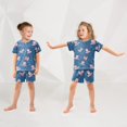 thumbnail image 5 of Flag Hat Pattern Summer Pajama Set Soft Cotton Short Sleeve Sleepwear 2PCS Pajama Sets Breathable Lounge Set Size 5Y, 5 of 7