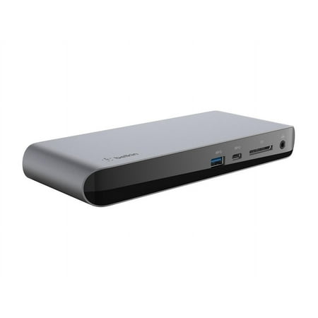 Belkin - Thunderbolt 3 Dock Pro w/ Thunderbolt 3 Cable, Dual 4K @60Hz, 85W Upstream Charging - Docking Station - Aluminum