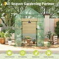 thumbnail image 3 of Kicctian 57x29x76 in Walk-in Greenhouse, Galvanized Steel Frame, with Door & 2 Windows, 4 Shelves, Garden Hot House for Yard, Indoor, Backyard, Green, 3 of 8