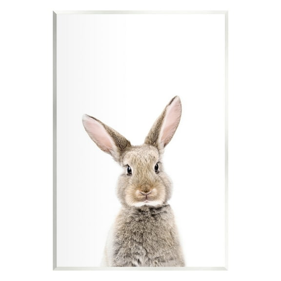 Stupell Industries Rabbit Face Portrait Animals & Insects Painting Unframed Art Print Wall Art, 10 x 15