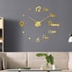thumbnail image 1 of Pegatina de espejo de reloj de pared casera sin marco - Reloj silencioso silencioso de 12" sin tic-tac para decoración del hogar y oficina, esfera autoadhesiva de acero inoxidable con números de, 1 of 5