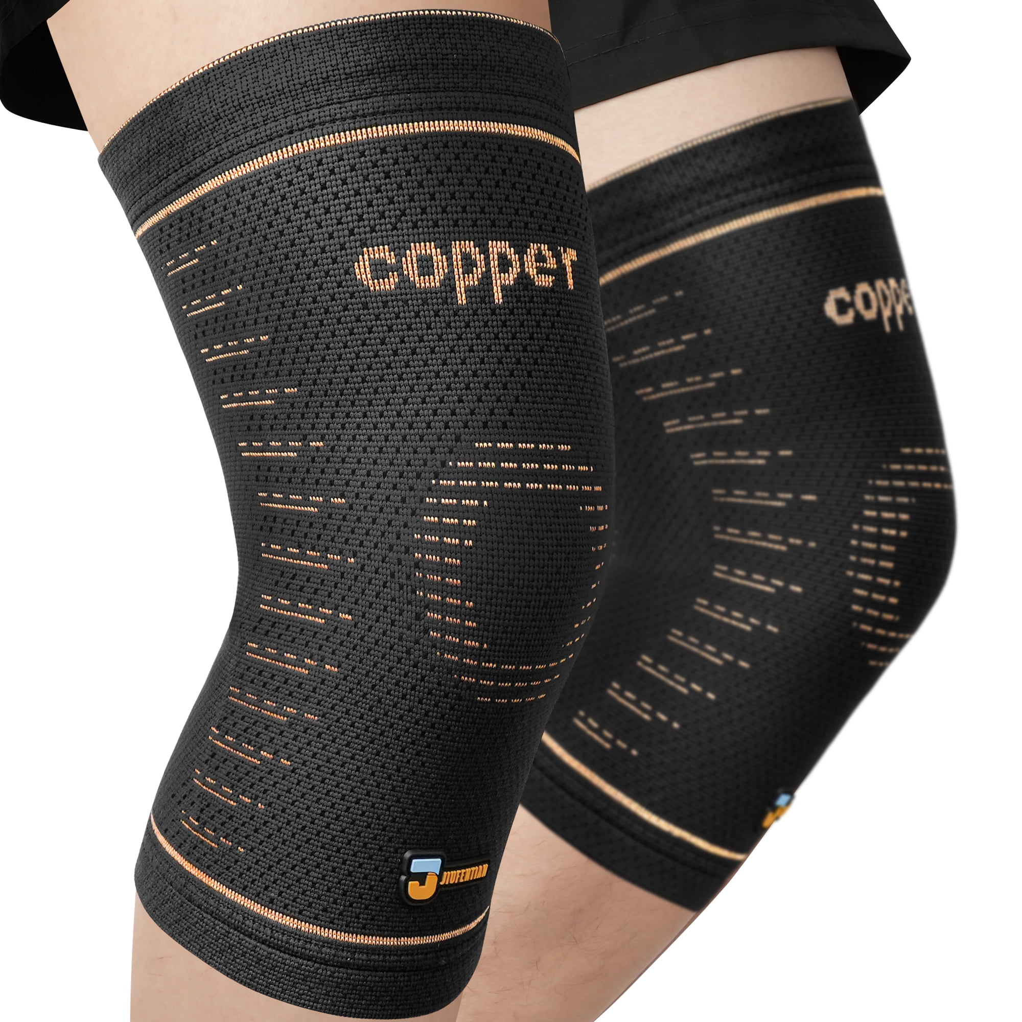 JIUFENTIAN Copper Knee Sleeve,Copper Knee Braces for Women and Men Arthritis,ACL, Tendinitis, Meniscus Tear, Joint Pain Relief, Running, Working Out, Fitness, Weightlifting-M