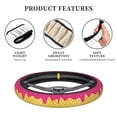 thumbnail image 4 of Sigee Red Ice Cream for Steering wheel cover Elastic Steering Wheel Cover Universal Fit Steering Wheel Cover, 4 of 6