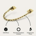 thumbnail image 4 of Mega Handles Transom Door Chain 12" I Transom Door Window Locks | Stainless Steel Satin Brass 1 Pack, 4 of 4