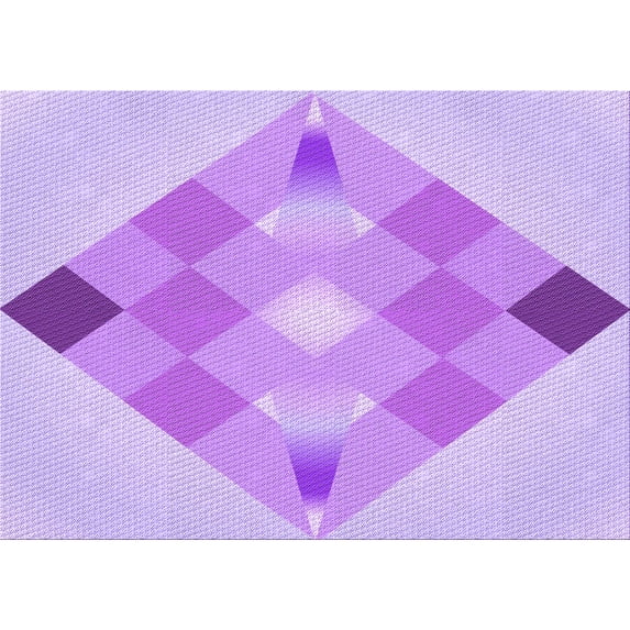 Ahgly Company Machine Washable Indoor Rectangle Transitional Heliotrope Purple Area Rugs, 7' x 9'