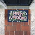 thumbnail image 3 of Merry Christmas & Greenery Printed Outdoor Door Mat, design by Heather McLaughlin, 18"x30", 3 of 8