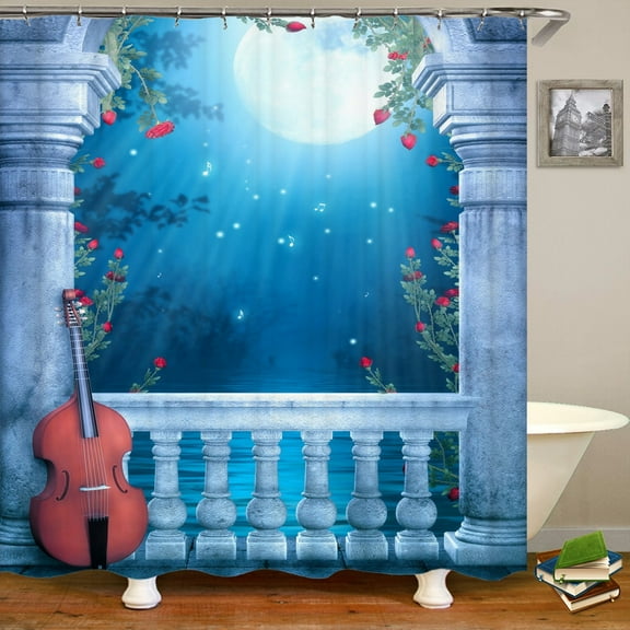 3D European dome fairytale fantasy forest printing bathroom waterproof shower curtain polyester curtain home decoration curtain