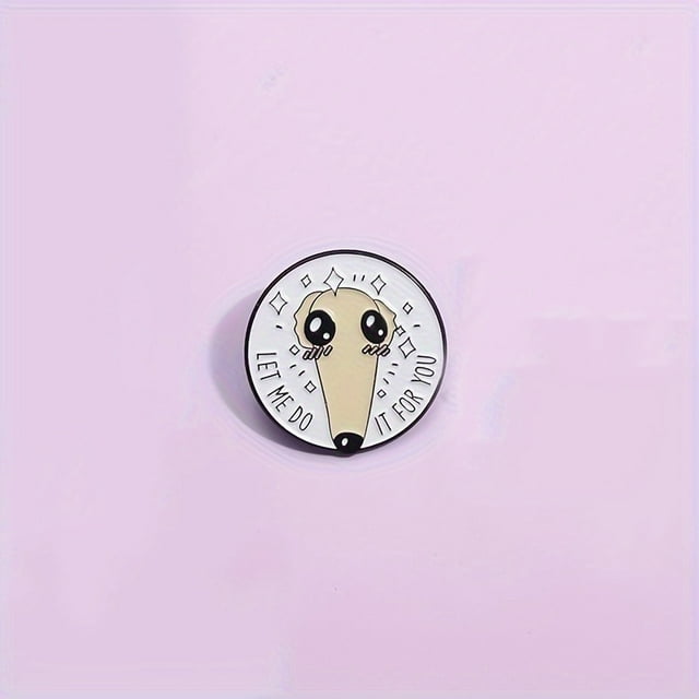 Anime Inspired Cute Pin Badge, Cartoon Character Brooch With Large Eyes And Long Nose, Simple And Whimsical Brooch Accessory