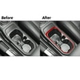 thumbnail image 5 of Soft Carbon Fiber Car Interior Decor Kits Red Carbon Fiber Center Water Cupholder Cover Trim For Jeep Wrangler Gladiator Sticker, 5 of 14