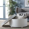 thumbnail image 4 of SAFAVIEH Rafaela Round Tray Top Coffee Table with Storage, White (23 in. W x 23 in. D x 12.6 in. H), 4 of 12