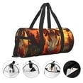 thumbnail image 5 of Fotbe Sunset Meditating Dog Pattern Foldable Sports Gym Bag with Wet Dry Pocket, Ultralight Travel Bag, Large Capacity Duffel Bag, Splash Proof Carry on Bag, Overnight Bag, Weekender Bag, 5 of 8