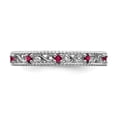 thumbnail image 4 of Sterling Silver Stackable Expressions Created Ruby Filigree Ring Size 10, 4 of 5