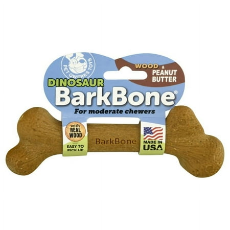 UPC: 0850000085305 | Pet Qwerks Dinosaur Barkbone With Real Wood Peanut Butter Large
