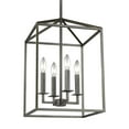 thumbnail image 6 of Newhouse Lighting Medium Four Light Hall / Foyer Hanging Modern Light Fixture, Satin Bronze, 6 of 7