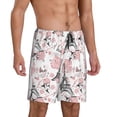 thumbnail image 2 of Kdxio Paris Print Mens Sleep Shorts Bottoms Soft Comfy Pajama Wear Pants with Drawstring Pockets, 2 of 5