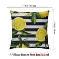 thumbnail image 4 of nygtbtfer Yellow Lemons Black and White Stripes Double Sided Pillow Cases Summer Fresh Fruit Pattern Plush Pillowcase Square Cushion Pillow Covers for Sofa Bed Home Decor  White, 4 of 7