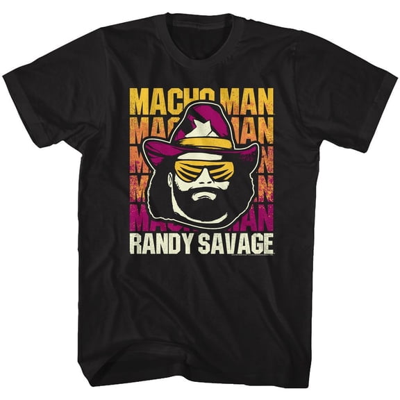 Macho Man Randy Savage Black Adult T-Shirt 6Xl
