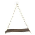 thumbnail image 3 of GUOOL Hanging Rope Wall Mounted Shelves Plant Flower Pot Rack Stand S-Dark Wood, 3 of 9