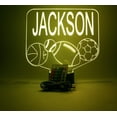 thumbnail image 5 of Sports Array Soccer Ball Baseball Football Basketball with Custom Name Night Light Up Lamp LED Free Engraved Custom Name Personalized Athletic Table Lamp with Remote, 16 Colors, It's Wow, Great Gift, 5 of 10