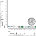 thumbnail image 6 of Gem Stone King 925 Sterling Silver Green Nano Emerald and Blue Zircon and Lab Grown Diamond Bracelet for Women | 4.21 Cttw | Gemstone May Birthstone | Oval 6X4MM | Length 7.25 inches, 6 of 6
