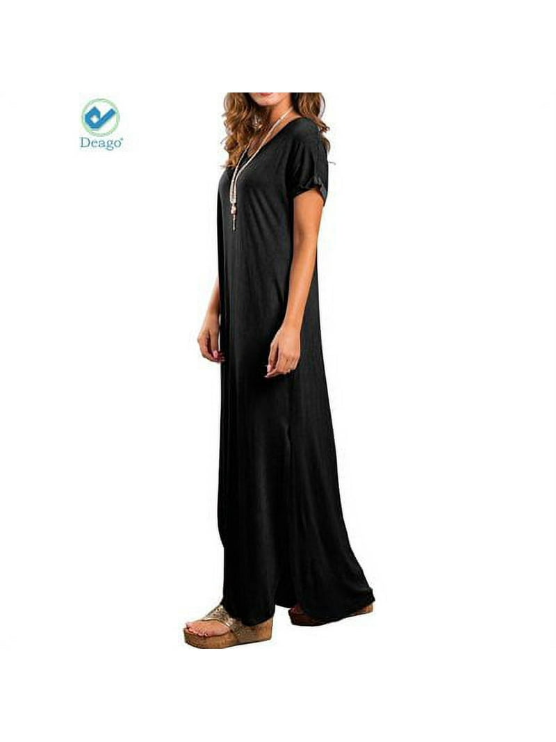 chinese dress ladies Zenana Simple Wonder Pocket Maxi Dress in Black – The Rare Blooms
