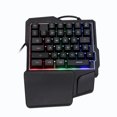 thumbnail image 4 of Teclado K7 para juegos con una sola mano, teclado con cable, transmisión de luz RGB en color, 4 of 8