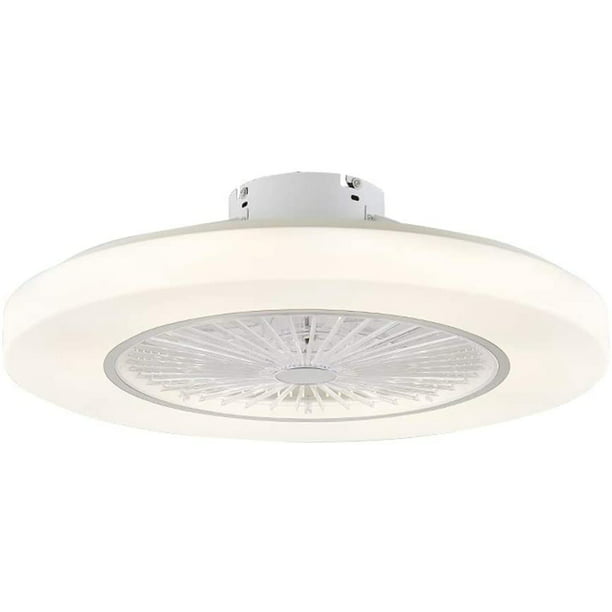 Orillon 22 Thin Modern Ceiling Fan With Light For Indoor Kitchen Bathroom Bedroom Remote Led 3 Color Lighting Low Profile Flush Mount Quiet Electric 4 Abs Blades And Plastic Cover White - Ceiling Fan Light Bathroom