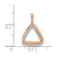 thumbnail image 4 of 14k Rose Gold Double Triangle Diamond Pendant, 29 Round Diamonds, 12 x 18.8 mm, 4 of 6