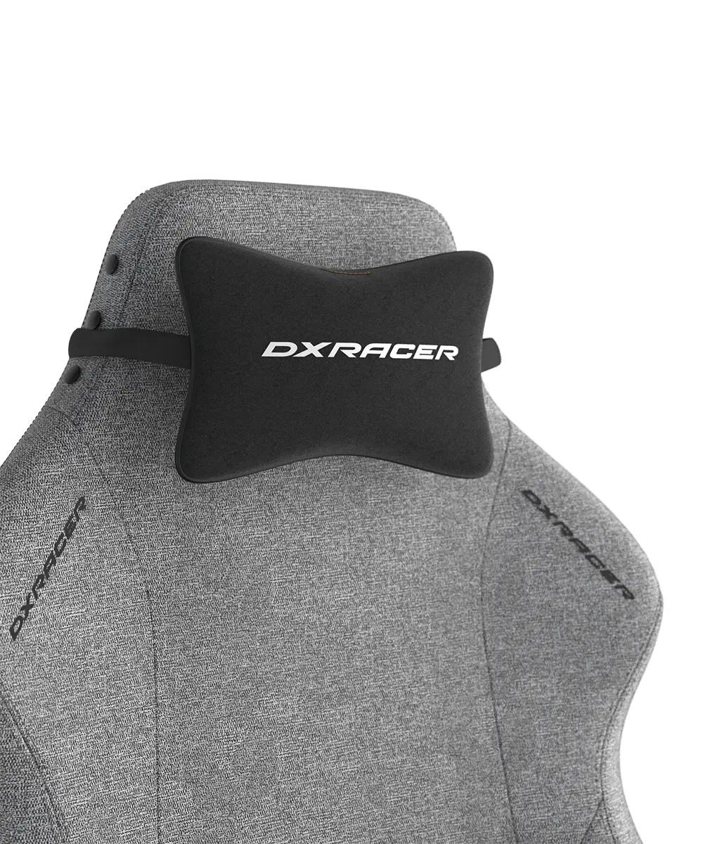 DXRacer Drifting Gaming Chair - Fabric Ergonomic Office Chair with Lumbar Pillow & Adjustable Headrest - PC Computer Racing Gamer Gaming Chair Recliner For Adults Teens, Gray, Regular L