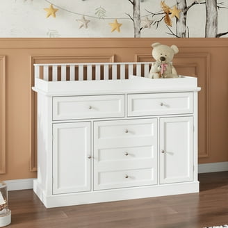 South Shore Cotton Candy 4-Drawer Dresser, Pure White and Rustic Oak -  Walmart.com