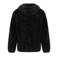 thumbnail image 5 of Men's Fuzzy Sherpa Hoodies Sweatshirt Long Sleeve Full Zip up Soft Fleece Jackets Winter Plus Size Hooded Outwear, 5 of 5