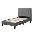 thumbnail image 1 of CorLiving Nova Ridge Upholstered Adult Twin Size Platform Bed Frame with Headboard - No Box Spring Required, 1 of 9