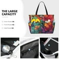 thumbnail image 3 of Naloa Butterfly Flower Cascade Large Capacity Beach Bag, Waterproof Sandproof Beach Swim Pool Bag Tote Bag for Women, 3 of 7