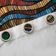 thumbnail image 4 of Manfei Colorful bohemian Stripes Blackout Curtains Set of 2 (52x84 Each),Boho Theme Window Curtains,Modern Abstract Desgin Curtains and Drapes For Men Women,Breathable Home Decor, 4 of 6