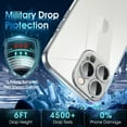 thumbnail image 5 of Crystal Clear Case for iPhone 14 Pro Max, [Not Yellowing] [Camera Protection] [Military Grade Drop Tested] Transparent Shockproof Protective Phone Case Soft Silicone Slim Cover, 6.7", Silver, 5 of 15
