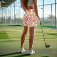 thumbnail image 4 of KEIAHUAN Hippie Flowers Golf Skirts for Lady A Line Smooth Golf Skirts for Women Soft Stretchy Tennis Skirt with Shorts Pocket Athletic Summer Yoga Skort for Everyday Wear, 4 of 7