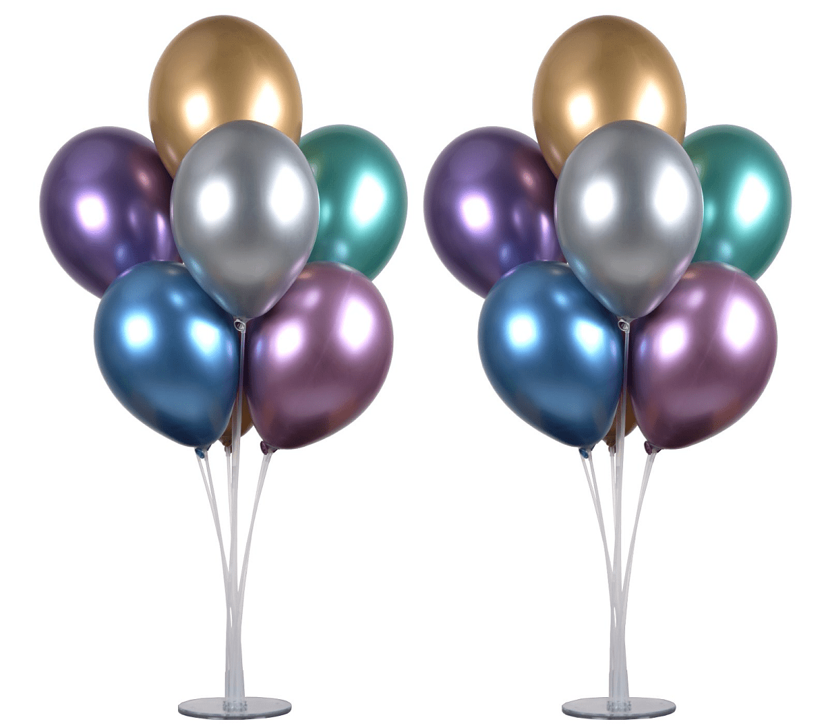 2 Sets Balloon Stand Holder for Table Reusable Clear Balloon