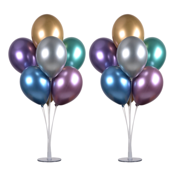 2 Sets Balloon Stand Holder for Table Reusable Clear Balloon Centerpiece Stand Kit, Tabletop Balloon Stand Decoration for Parties, Christmas, Birthday and Wedding