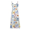 thumbnail image 4 of Generic Women's Summer Maxi Dress Casual V-Neck Sleeveless Bohemian Spaghetti Strap Floral Long Maxi Dress, 4 of 4