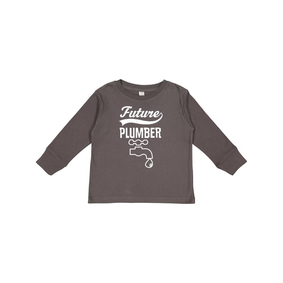 Inktastic Future Plumber Childs Plumbing Boys or Girls Long Sleeve Toddler T-Shirt