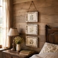 thumbnail image 7 of 6 Inch 3-Picture Wooden Frame Multi Photo Display Stand Rope Wall Mounted Picture Organizer Hanging Room Decor White, 7 of 7