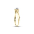 thumbnail image 4 of 10kt Yellow Gold Womens Round Diamond Solitaire Promise Ring 1/10 Cttw, 4 of 4