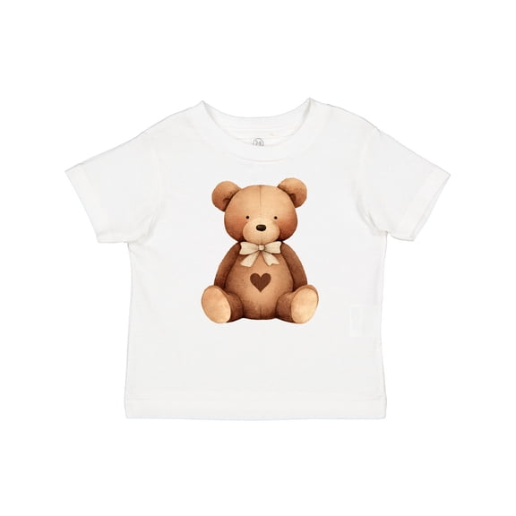 Inktastic Cute Teddy Bear with Heart Boys or Girls Baby T-Shirt