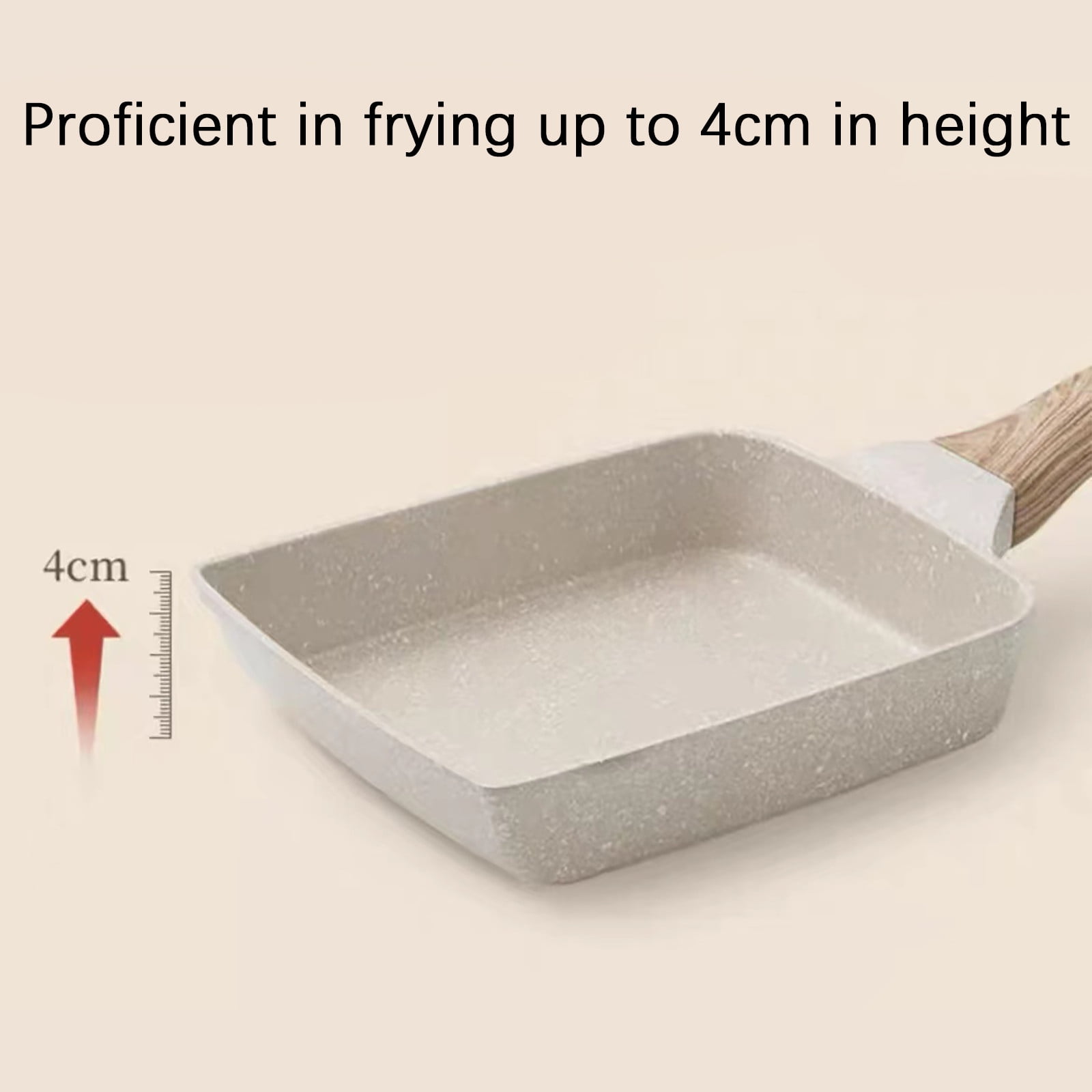 Burn Non Stick Frying Pan Steak Pan Maifan Stone Breakfast Pan Roll Pan Egg Pan Omelet Pan Pancake Pan Small Skillet Non Toxic Induction Compatible Gas Stove Oven Safe Easy Clean Healthy, HAODEJW