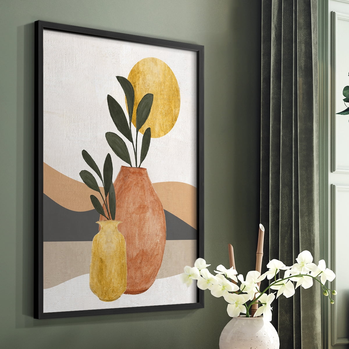 Adobe Moon II in Paper Solid Wood 22 x 28 Framed Print