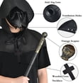 thumbnail image 3 of Máscara Plague Bird Doctor de piel sintética BUUFAN con capa y acceso., 3 of 7