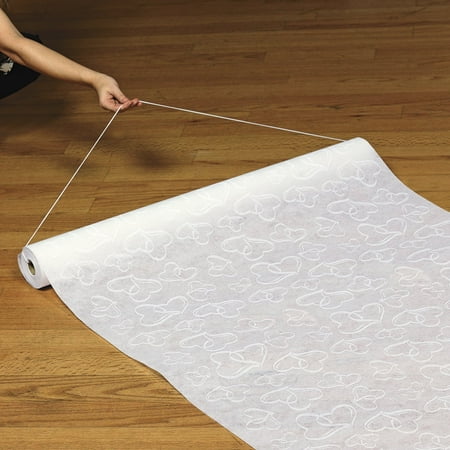 Polyester Two Hearts Wedding Aisle Runner - 100 Foot, Size By Fun Express