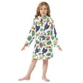 thumbnail image 6 of FORMRS Niños Bathrobe Unisex Hooded Robe Soft Plush Pajamas Sleepwear, Size 10-12T, Vibrant Toucans Pattern, 6 of 7
