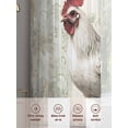thumbnail image 7 of White Chicken Rustic Semi Sheer Curtains 45 Inch Length 2 Panels Set, Vintage Floral Oil Painting Sheer Kitchen Curtain Privacy Voile Window Curtain for Living Room Bedroom Rod Pocket Drapes, 7 of 7